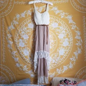 🌹 LILLY ROSE 🌹 Hi-Low Lace Dress w/ Belt